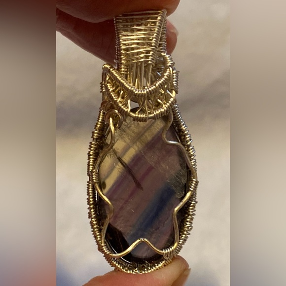Rainbow Fluorite Pendant - Picture 4 of 14